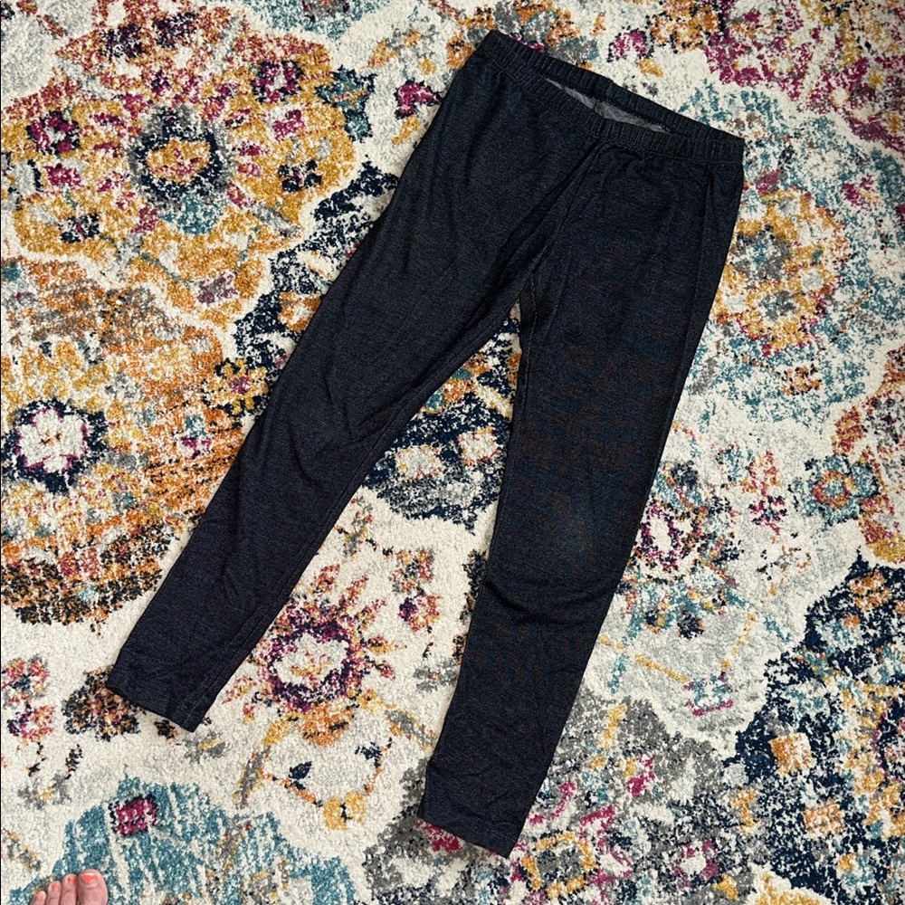 Kids navy/denim stretch pants